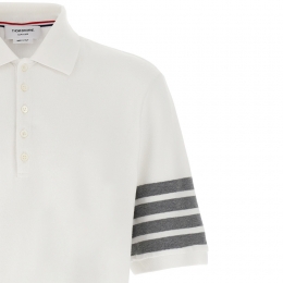 ◆당일◆25FW 사선 완장 폴로 티셔츠 화이트 MJP136G 07976 100