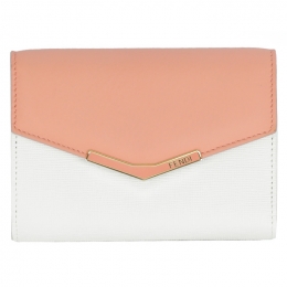 ◆11주년◆언벨롭 투톤 중지갑 베이비핑크/화이트 8M0352 1AL F0VBC