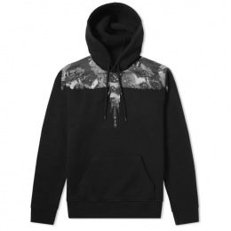 ◆12주년◆카모 윙 프린트 후드티 블랙 CMBB007S186300031008