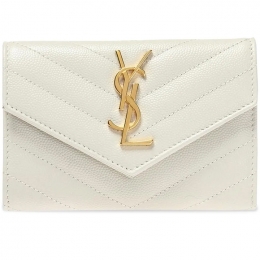 ◆당일◆25FW 금장 모노그램 플랩 카드지갑 크림화이트 414404 BOW01 9207