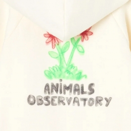 ◆키즈◆키즈 비버 플라워 후드티 화이트 F25032 221DX