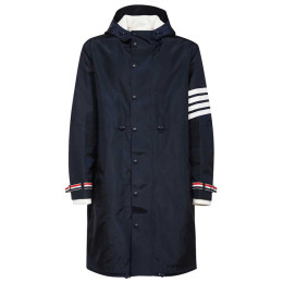 ◆당일◆24FW 사선 완장 후드 롱 자켓 네이비 MKJ089A Y1018 415