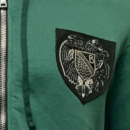 ◆14주년◆로고 패치 기모 후드집업 그린 W2HJ643 B765 140