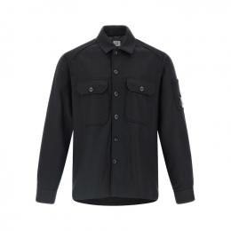 ◆당일◆25FW 렌즈 와펜 펠트 오버 셔츠자켓 블랙 19CMOS271A 110498A 999