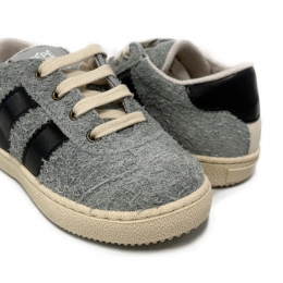 ◆키즈◆키즈 사샤 SASHA 스웨이드 스니커즈 애쉬그레이/블랙 01620-VEDUAL/VITSD