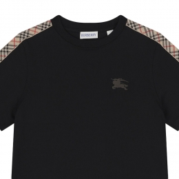 ◆키즈◆키즈 체크 시더 반팔 티셔츠 블랙 8108033