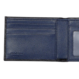 ◆당일◆24FW 더블 간치니 투톤 반지갑 블랙/블루 66-A066 0685995