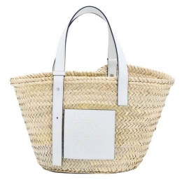 ◆당일◆25SS 스퀘어 로고 바스켓 토트백 네추럴/화이트 A223S92X04 2163