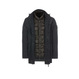 ◆14주년◆고스트피스 와펜 O-VENTILE 다운 자켓 블랙/다크네이비 7715437F1 V0029
