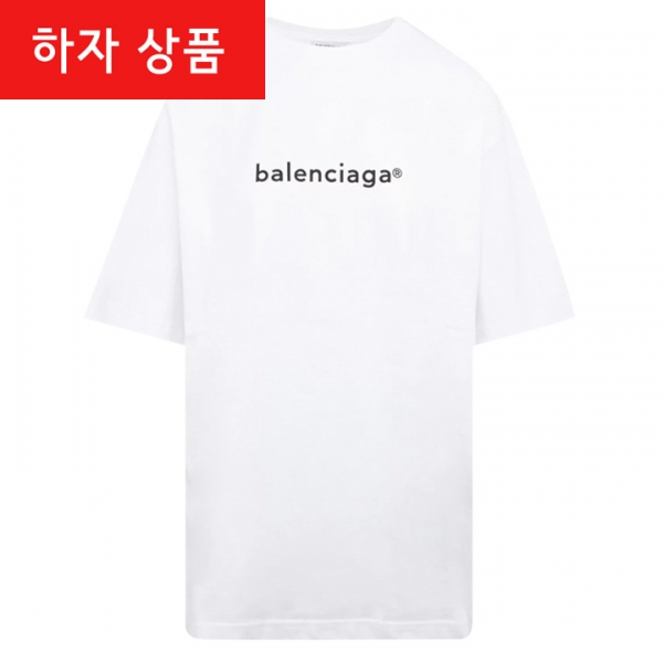 ◆하자◆로고 프린팅 오버핏 티셔츠 화이트 641655 TIV54 9040
