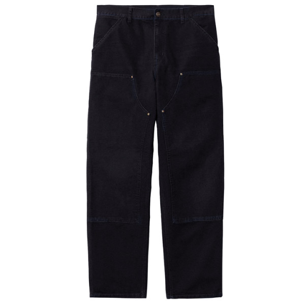 ◆당일◆24SS 로고 패치 더블 니 스트레이트 팬츠 데님블랙 I031501 893K