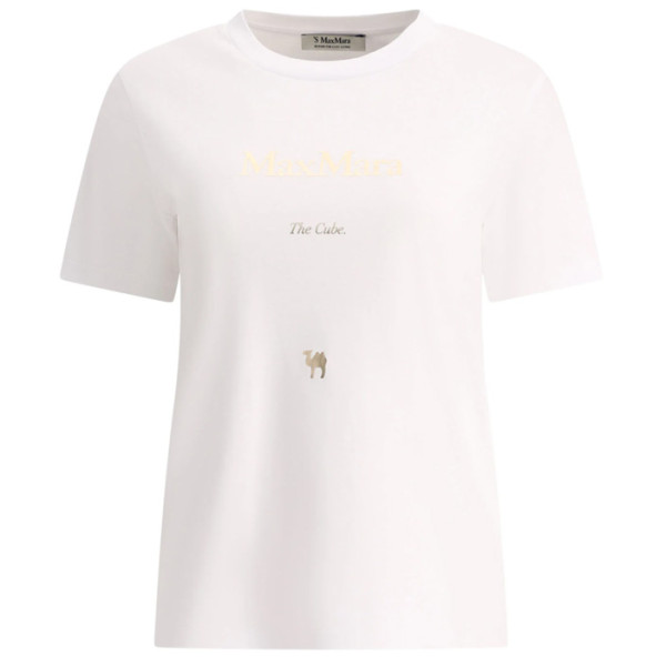 ◆당일◆24SS QUIETO 메탈릭 로고 티셔츠 화이트 2419971011 001