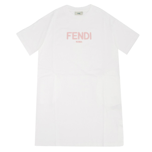 ◆키즈◆23SS 키즈 시그니처 로고 원피스 화이트 JFI225 AEXL F0TU9