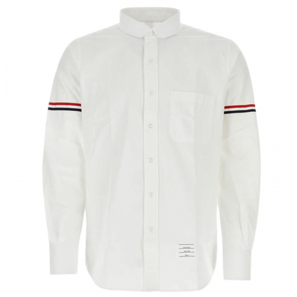 ◆당일◆24FW 스트라이프 슬리브 시어서커 셔츠 화이트 MWL393O 00572 100