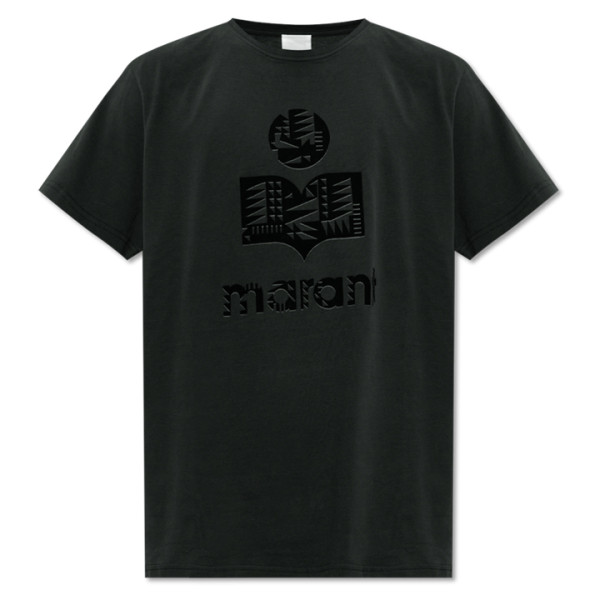◆당일◆24SS 자페르 ZAFFERH 벨벳 로고 티셔츠 블랙 TS0047HA B1N07H 01BK
