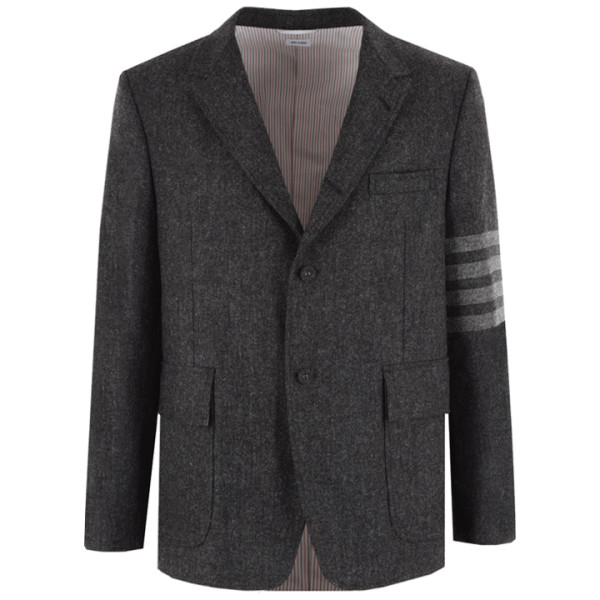 ◆당일◆23FW 사선 완장 싱글 브레스트 울 자켓 다크그레이 MJU560A 05385 025