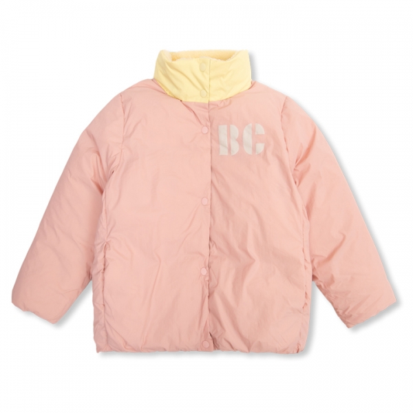 ◆키즈◆23FW 키즈 로고 프린팅 패딩 자켓 핑크 223AC135 510