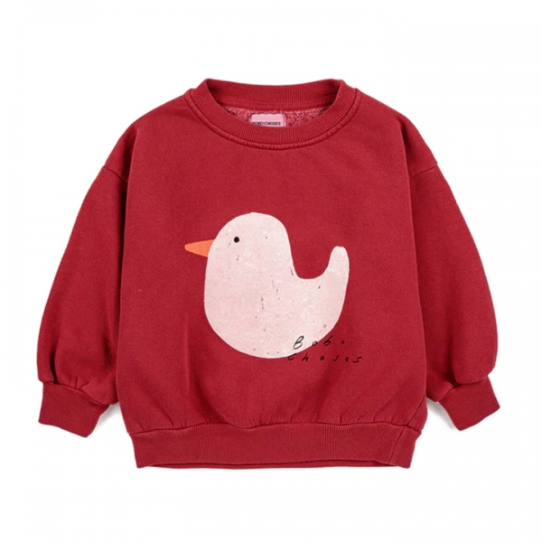 ◆키즈◆23FW 키즈 칙 프린팅 맨투맨 레드 223AC031 610