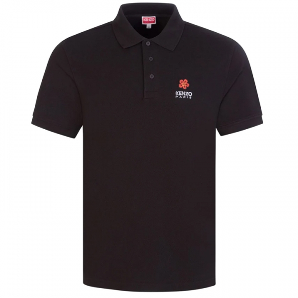 ◆당일◆24SS 보크 플라워 로고 자수 슬림핏 폴로 티셔츠 블랙 5PO536 4PU 99J