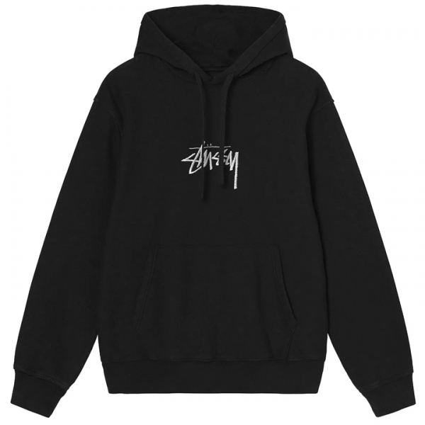 ◆당일◆23FW 스탁 로고 자수 기모 후드티 블랙 118475 BLACK