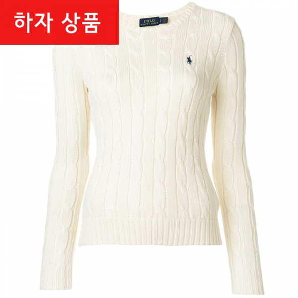 ◆하자◆여성 블루 포니 자수 니트 크림 211580009 027