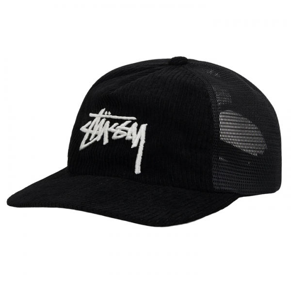 ◆당일◆23SS 로고 자수 코듀로이 매쉬 볼캡 블랙 1311068 BLACK