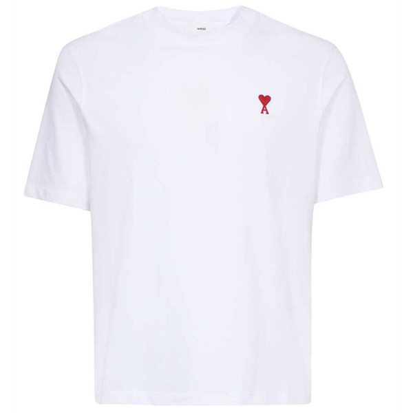 ◆당일◆24FW 하트 스몰 로고 자수 티셔츠 화이트 BFUTS005 726 100
