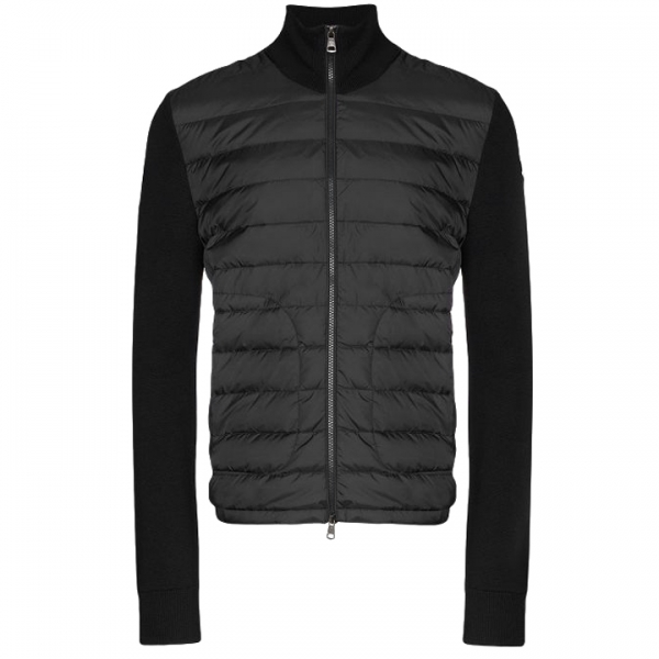 ◆11주년◆로고 패치 니트 슬리브 패딩자켓 블랙 94127 00 94666 999