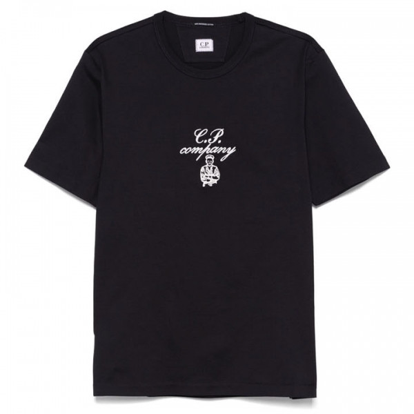 ◆당일◆25SS 로고 자수 티셔츠 블랙 18CMTS109A 110301W 999
