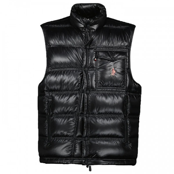 ◆당일◆25FW NANTU 자수 로고 패치 패딩조끼 블랙 1A000 21 597X6 999