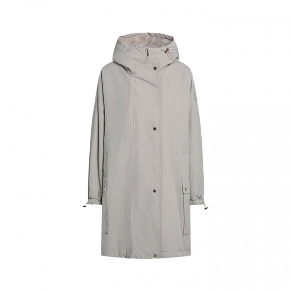 ◆당일◆25FW 가일 GAIL 퍼 시어링 후드 미들 패딩자켓 그레이 2526026012 001