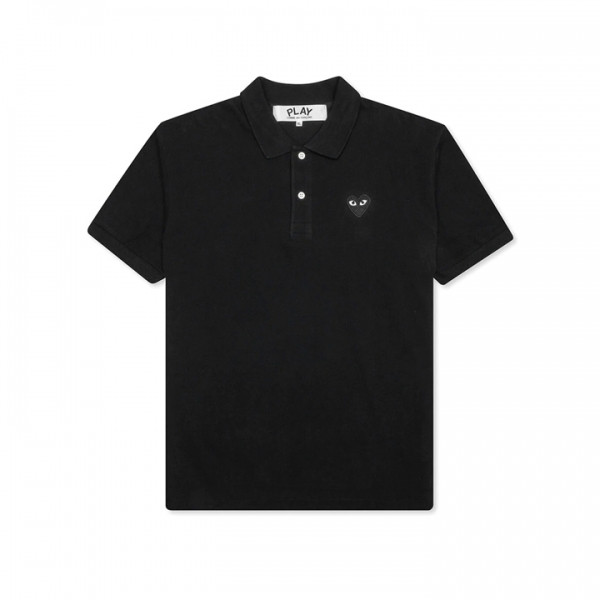 ◆당일◆26SS 블랙 하트 와펜 카라 티셔츠 블랙 AX-T066-051-1