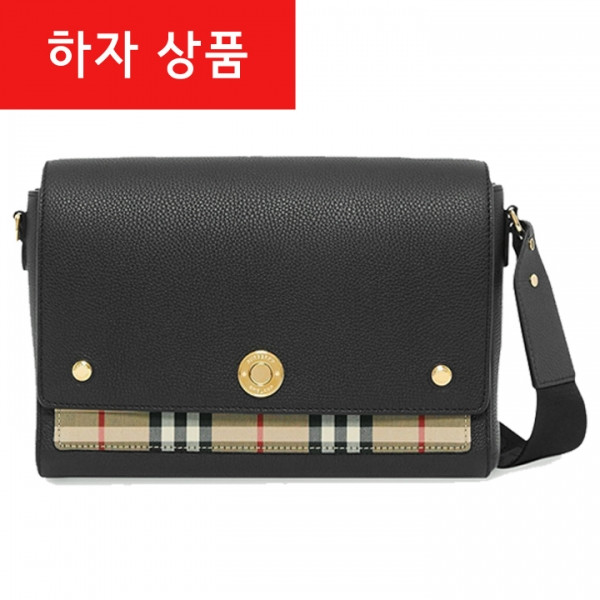 ◆하자◆빈티지 체크 노트 크로스백 블랙 8021110