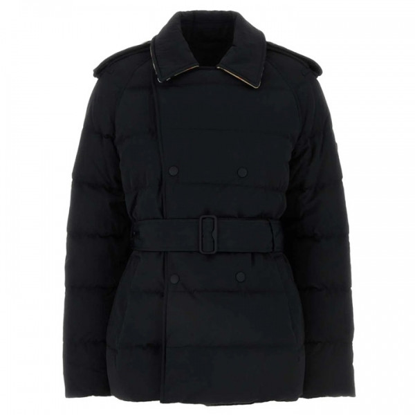 ◆당일◆24FW 로고 패치 더블 브레스트 벨티드 패딩자켓 블랙 8097862