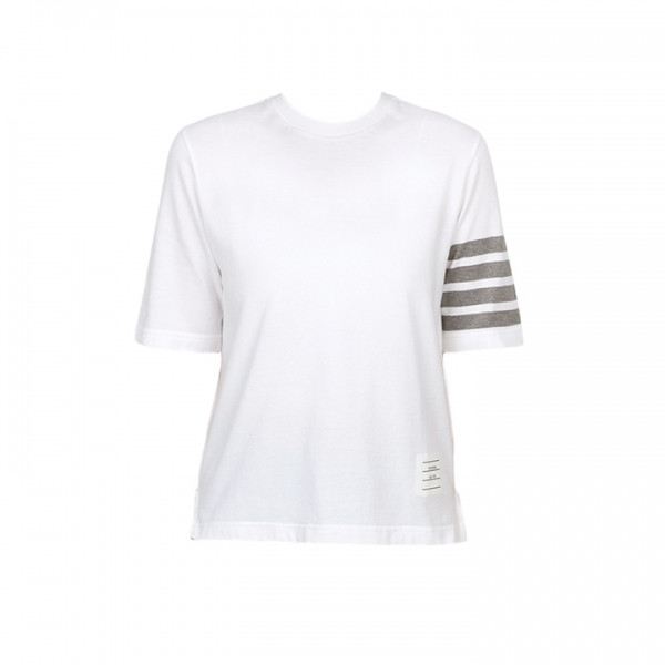 ◆당일◆26SS 사선 완장 숏 슬리브 티셔츠 화이트 FJS102G 07862 100