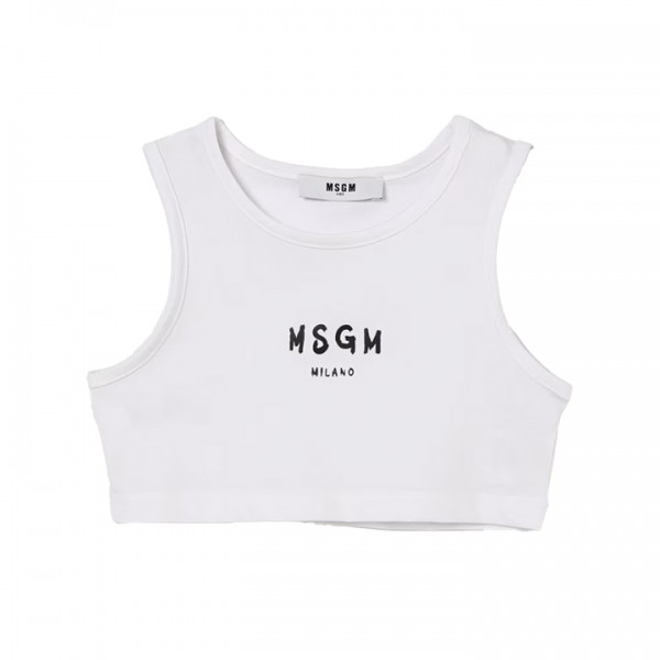 ◆키즈◆여성 크롭 저지 탑 화이트 S6MSJGTO011 001