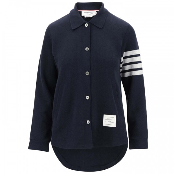 ◆당일◆23FW 여성 사선완장 니트 셔츠 자켓 네이비 FJT274A 07545 415