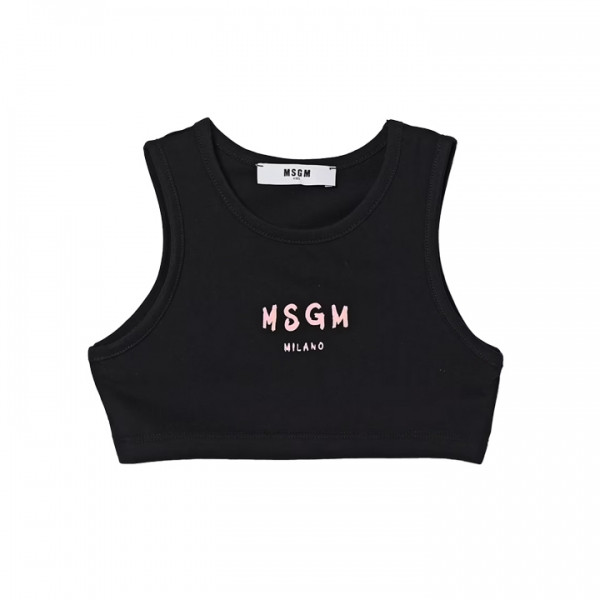 ◆키즈◆키즈 크롭 저지 탑 블랙/핑크 S6MSJGTO011 11088