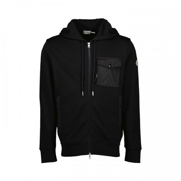◆당일◆25FW 로고 패치 원 포켓 후드집업 블랙 8G000 72 89A8F 999
