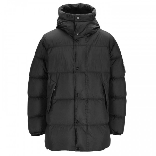 ◆당일◆25FW 와펜 가먼트다이 크링클랩스 후드 패딩자켓 블랙 K2S15 4100012 S0A23 V0029