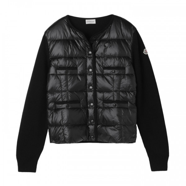 ◆당일◆25FW 로고 패치 니트 믹스 패딩자켓 블랙 K2 093 9B000 26 M1131 999