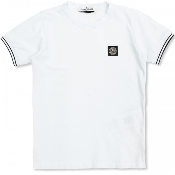 ◆키즈◆25SS 키즈 로고 패치 티셔츠 화이트 K1S16 2100001 S0018 V1001
