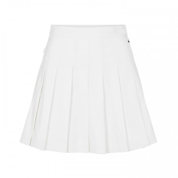 ◆당일◆25SS 아디나 ADINA 로고 플리츠 스커트 화이트 GWSD10005 0000