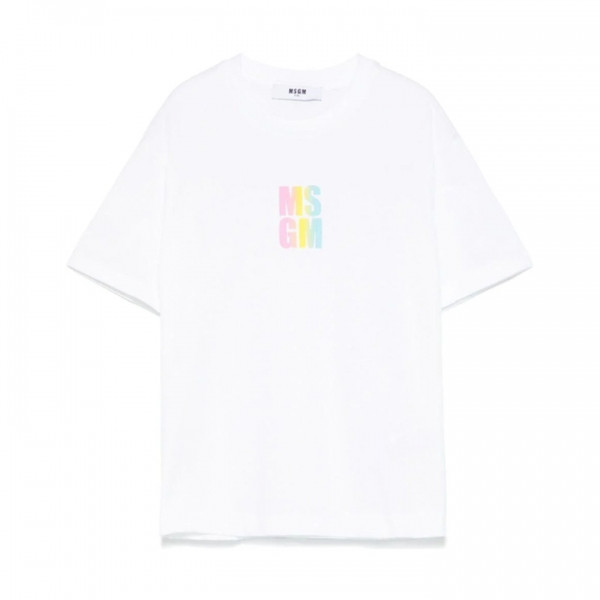 ◆키즈◆키즈 그라데이션 로고 프린팅 티셔츠 화이트 S5MSJGTH218 001
