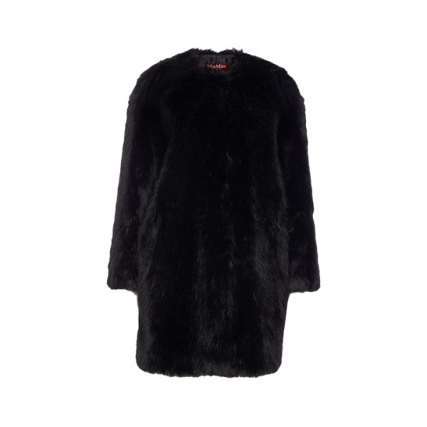 ◆당일◆25FW 에로스 EROS 퍼 라운드넥 코트 펄 블랙 2526456012 003
