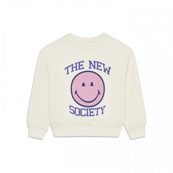 ◆키즈◆키즈 스마일 프린팅 맨투맨 화이트 SMILEY S MOON.WH