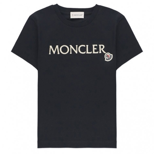 ◆키즈◆25SS 여성 로고 패치 티셔츠 블랙 8C000 13 89AT9 999