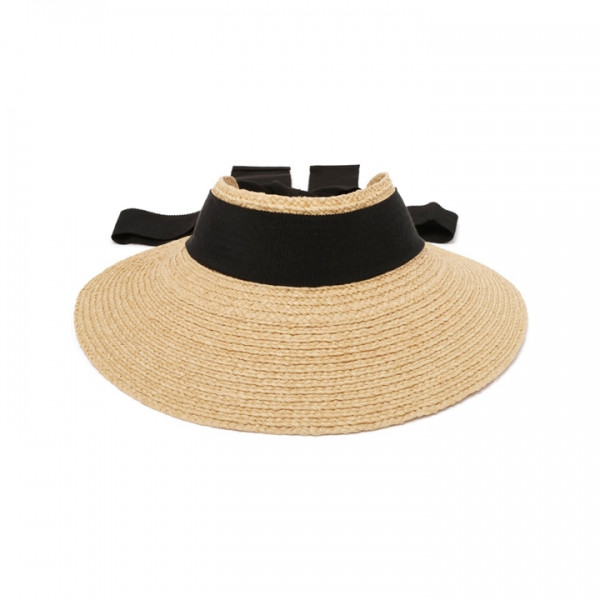 ◆당일◆26SS 사비나 라피아 바이저햇 네추럴/블랙 HAT51251 SABINA NATURAL BLACK