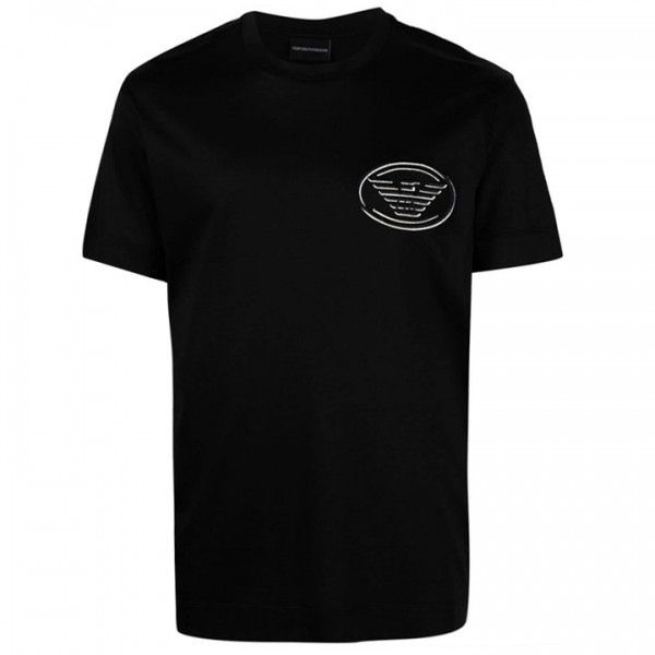 ◆당일◆24SS 로고 자수 티셔츠 블랙 6L1T98 1JUVZ 0999
