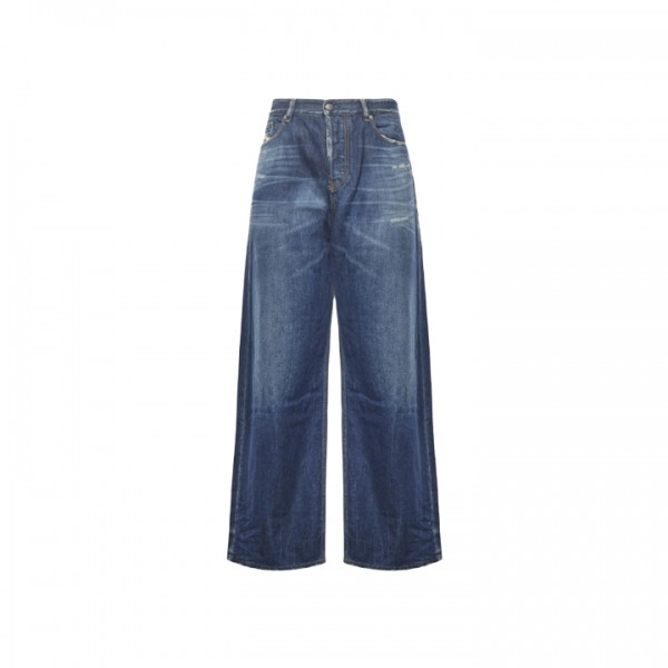 ◆당일◆25FW D-RISE 릴렉스핏 로우웨이스트 와이드 데님팬츠 블루 A06370 09M06 01
